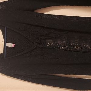 Hooded see through knee length sweater